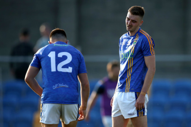 Darren Hayden and Jamie Snell dejected at the end of the game