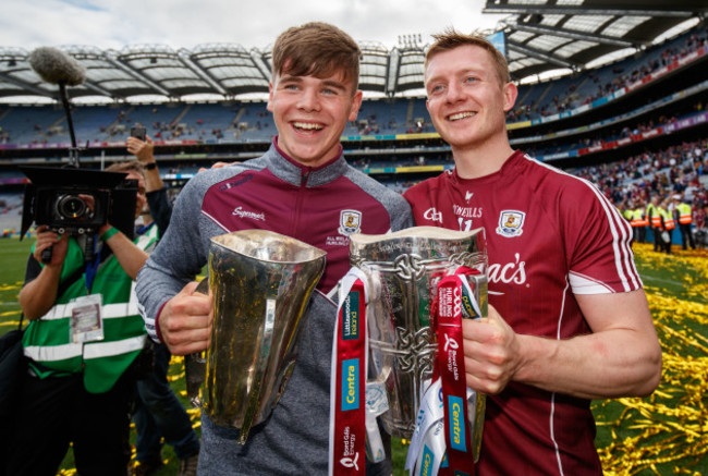 Jack Canning and Joe Canning celebrate