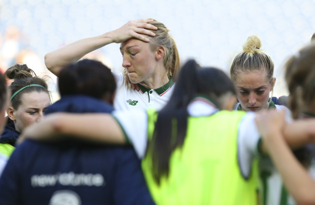 Louise Quinn dejected after the game