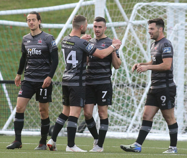 Michael Duffy celebrates his goal