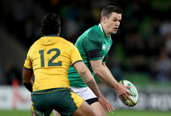 Johnny Sexton with Kurtley Beale