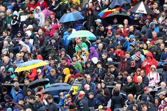 A view of fans before the game