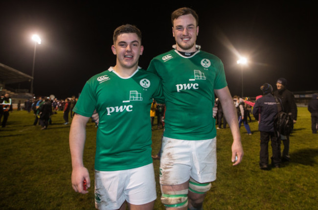 Adam McBurney and Alex Thompson celebrate