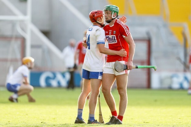 Darragh Lyons with Robbie O’Flynn at the final whistle