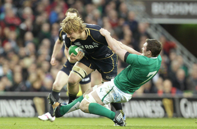 Peter O'Mahony with David Denton