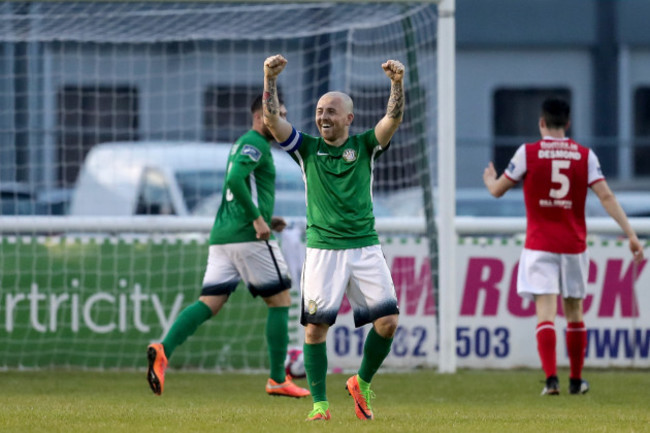 Gary McCabe celebrates after his side's second goal