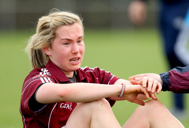 Tracey Leonard dejected after the game