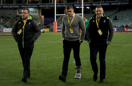 Sean Cronin, Garry Ringrose and Andrew Conway arrive