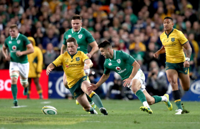 Bernard Foley with Conor Murray