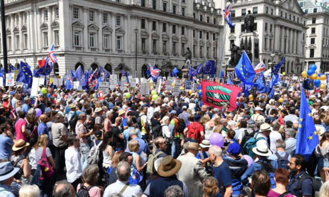 People's Vote march for a second EU referendum - London