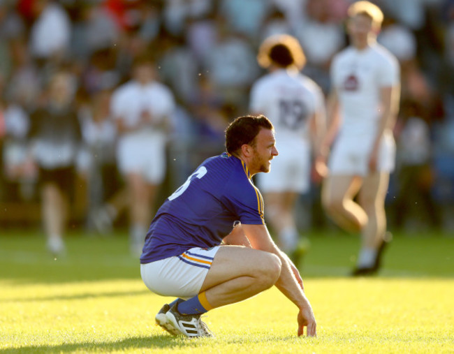 Donal McElligott dejected after the game