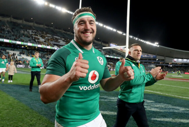 Rob Herring celebrates after the game