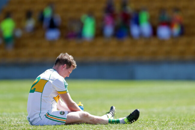 Brian Darby dejected after the game