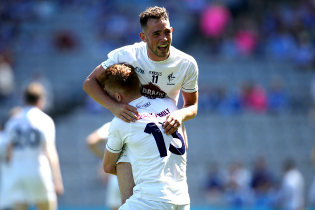 Conor Murray and Mark Nolan celebrate after the game