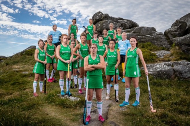 The Ireland Women's Hockey Team at today's announcement