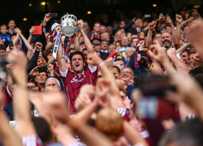 David Burke lifts the the Liam MacCarthy cup