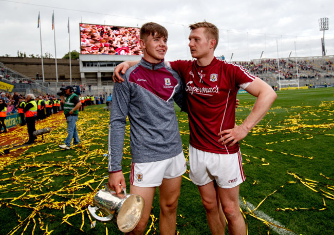 Jack Canning and Joe Canning celebrate