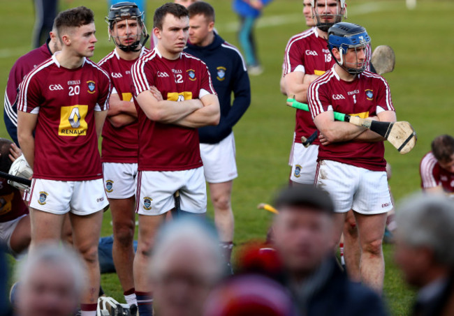 Alan Cox, Liam Varley and Eoin Price dejected