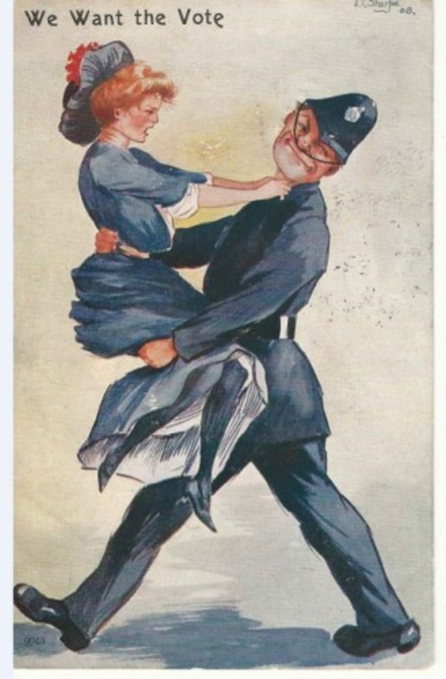 Anti suffragette postcard