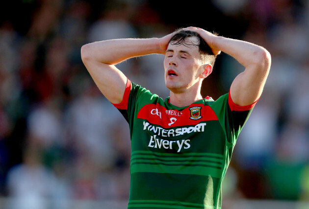 Diarmuid O’Connor reacts to a missed goal chance