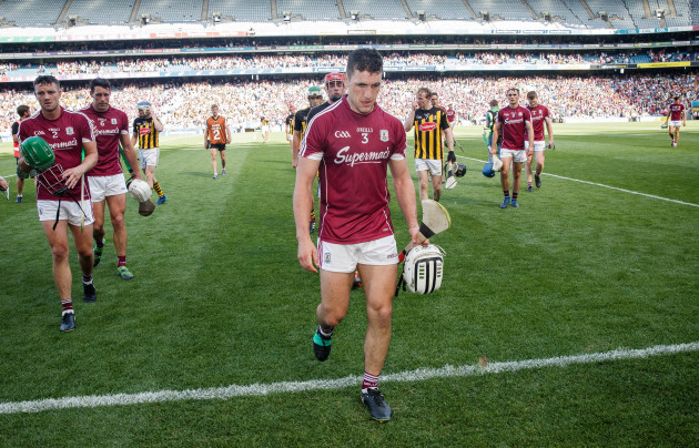 Daithi Burke leaves the pitch after the game ended in a draw