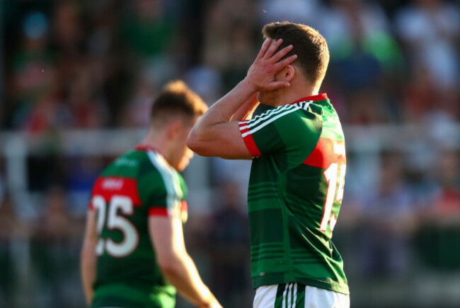 Andy Moran reacts after missing a late goal effort