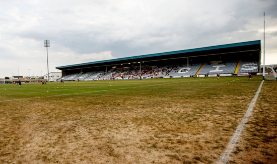 A view of the grass around the edges of O'Moore Park