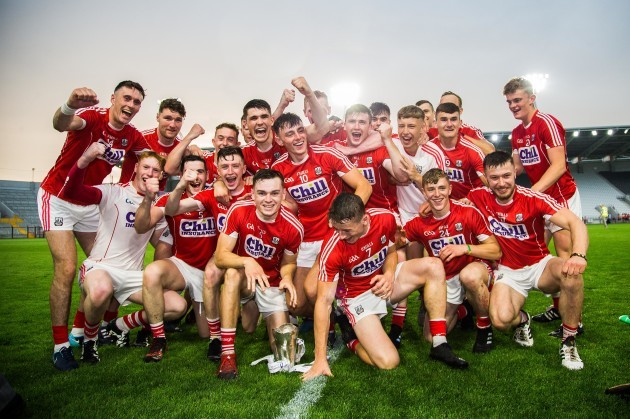 Cork celebrate after the game