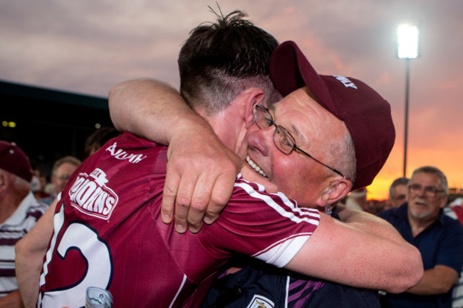 Tony Ward celebrates with Cianan Fahy