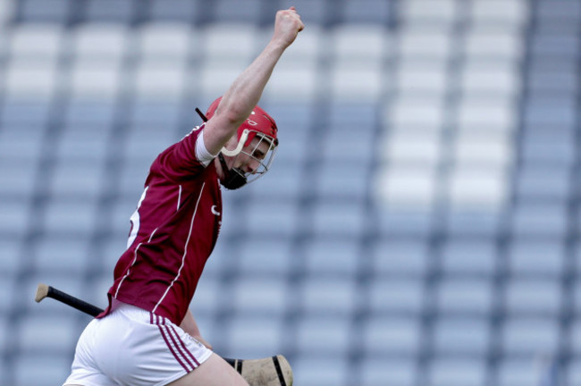 Thomas Monaghan celebrates scoring a goal