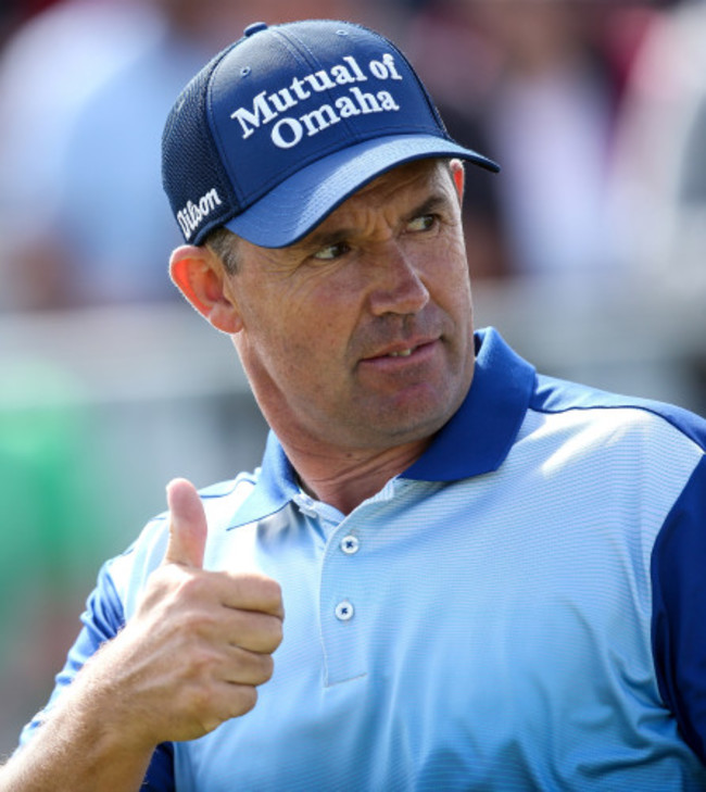 Padraig Harrington at the first tee