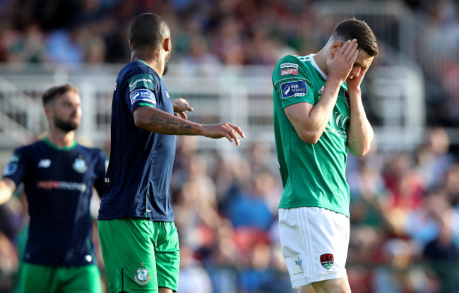 Garry Buckley reacts to a missed chance