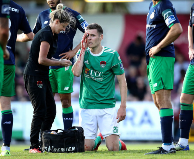 Garry Buckley receives treatment