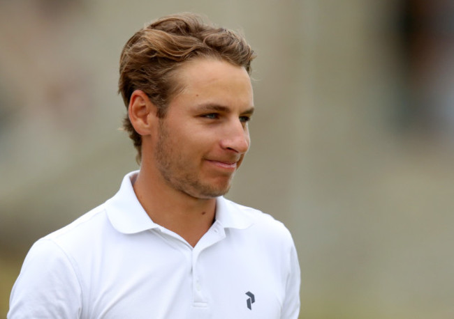 Joakim Lagergren on the 18th green