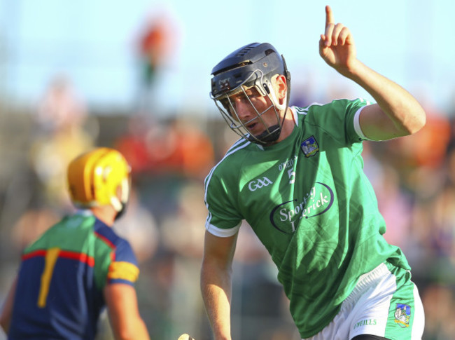 Diarmuid Byrnes celebrates scoring his sides fourth goal