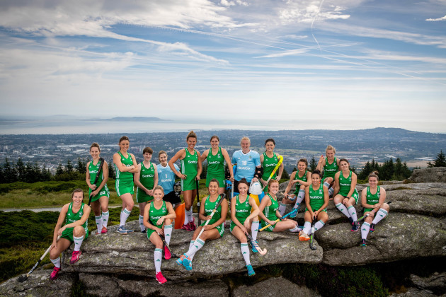 The Ireland Women's Hockey Team at today's announcement