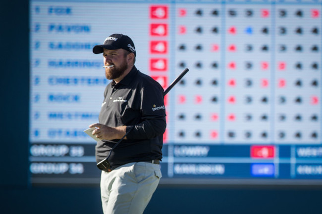 Shane Lowry on the 18th green