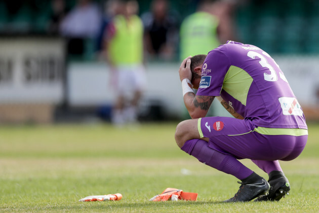 Mitchell Beeney dejected after the game