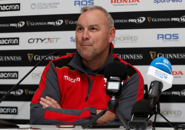 Wayne Pivac during the post match press conference
