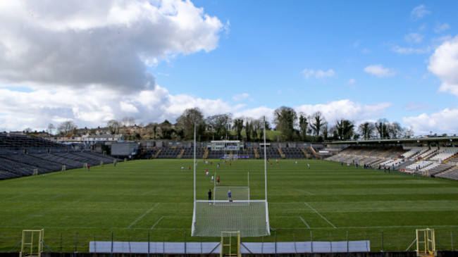 A general view of St Tiernach's Park ahead of the game