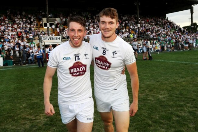Neil Flynn and Kevin Feely celebrate after the game