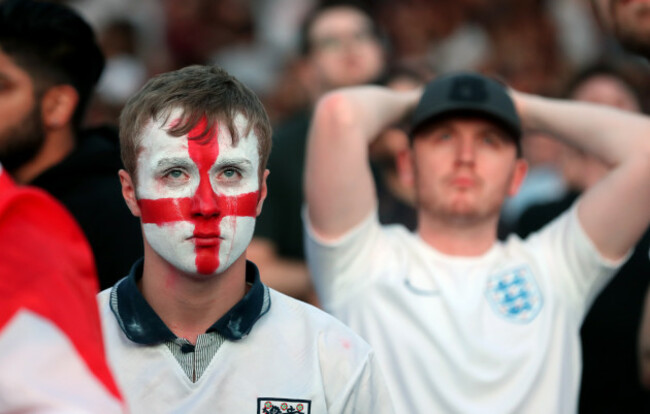 Fans watching Croatia v England