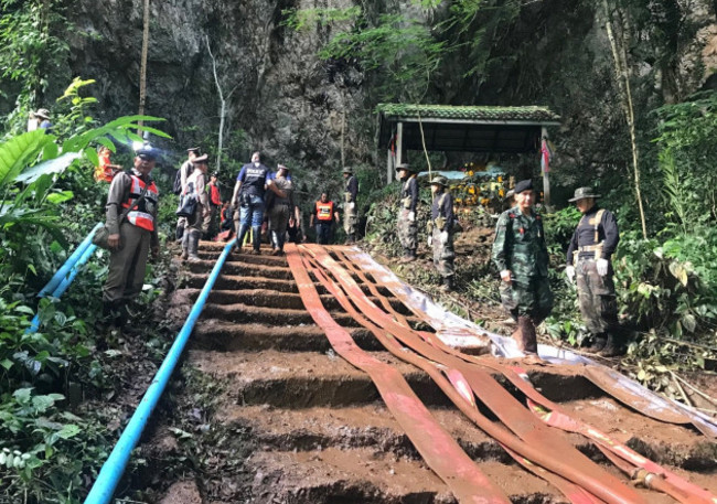 Thai football team trapped in a cave