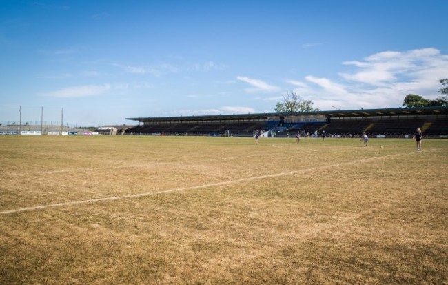 A view of dry conditions at Walsh Park