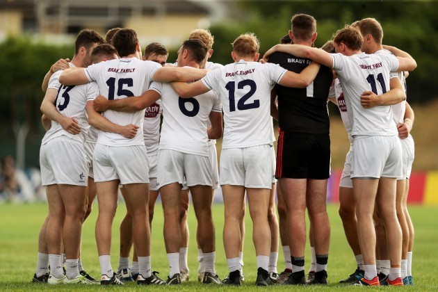 Kildare huddle before the game
