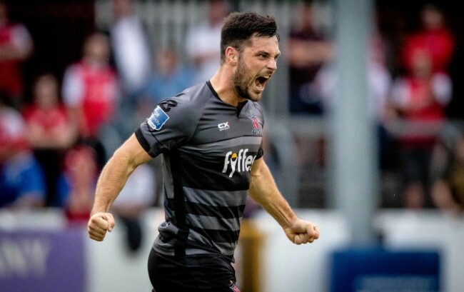 Patrick Hoban celebrates scoring