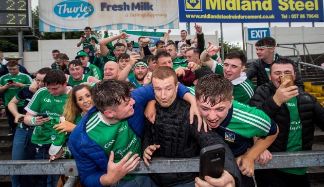 Limerick fans celebrate after the game