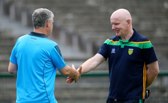 Kevin McStay with Declan Bonner before the game