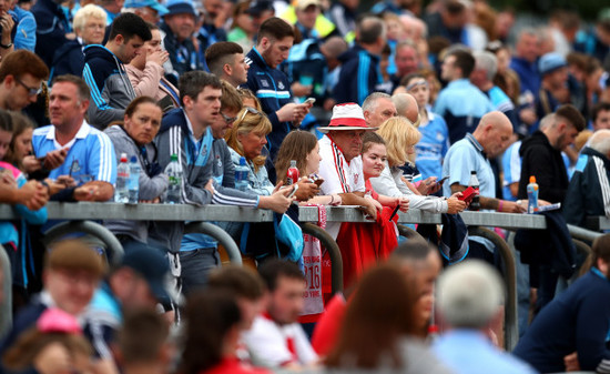 Fans in the stand ahead of the game