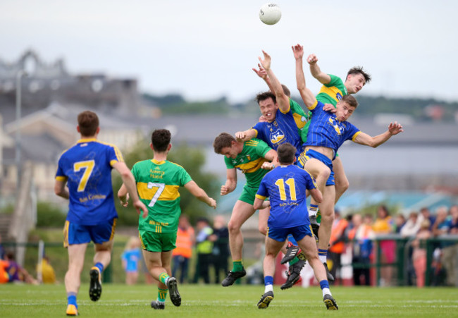 Leo McLoone, Michael Langan and Paddy McGrath with Padraig Kelly and Tadhg O'Rourke